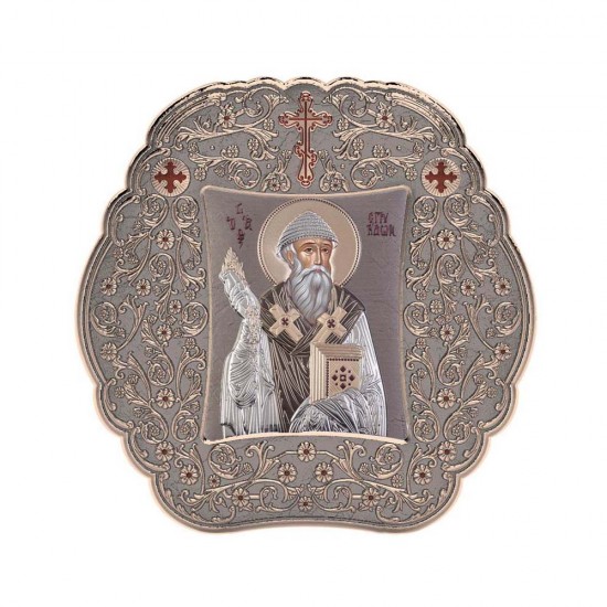 Αγιος Σπυρίδων με Κλασικό Στρογγυλό Στεφάνι