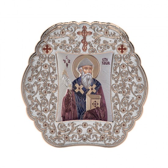 Αγιος Σπυρίδων με Κλασικό Στρογγυλό Στεφάνι