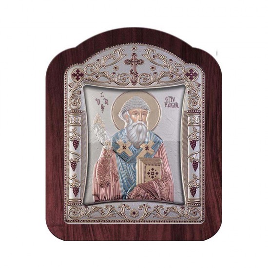 Αγιος Σπυρίδων με Κλασικό Κανονικό Στεφάνι και Τζάμι