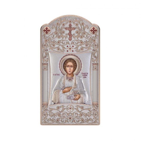 Αγιος Παντελεήμων με Κλασικό Μακρόστενο Στεφάνι