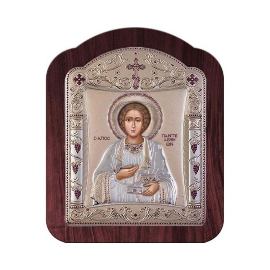 Αγιος Παντελεήμων με Κλασικό Κανονικό Στεφάνι