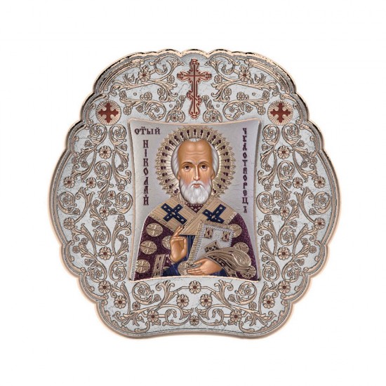 Αγιος Νικόλαος με Κλασικό Στρογγυλό Στεφάνι