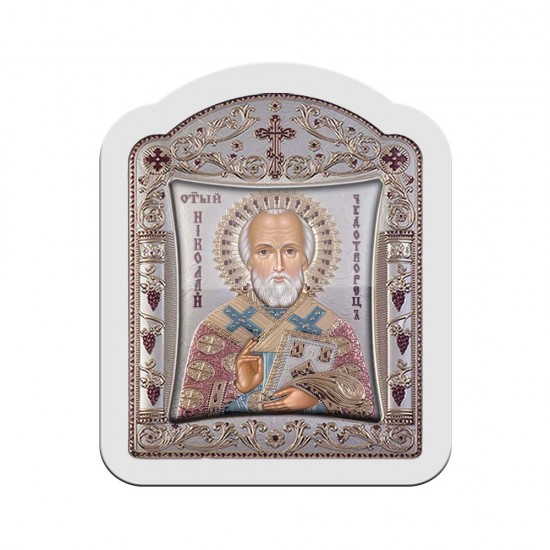 Αγιος Νικόλαος με Κλασικό Κανονικό Στεφάνι και Τζάμι