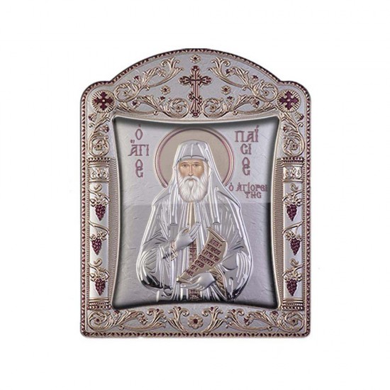 Αγιος Παϊσιος με Κλασικό Κανονικό Στεφάνι και Τζάμι