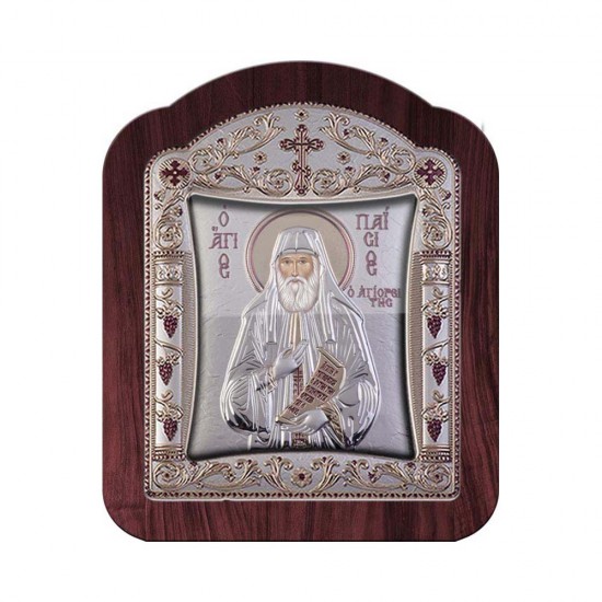 Αγιος Παϊσιος με Κλασικό Κανονικό Στεφάνι και Τζάμι