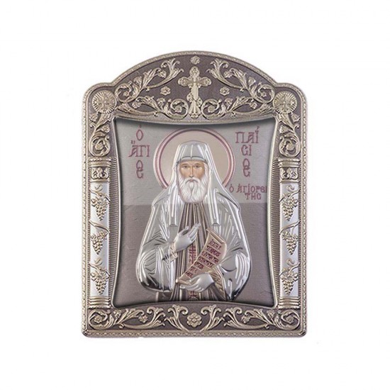 Αγιος Παϊσιος με Κλασικό Κανονικό Στεφάνι και Τζάμι