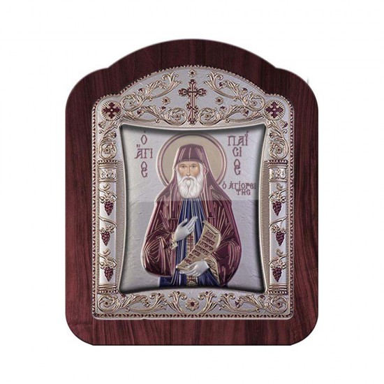 Αγιος Παϊσιος με Κλασικό Κανονικό Στεφάνι και Τζάμι