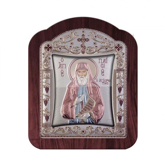 Αγιος Παϊσιος με Κλασικό Κανονικό Στεφάνι και Τζάμι