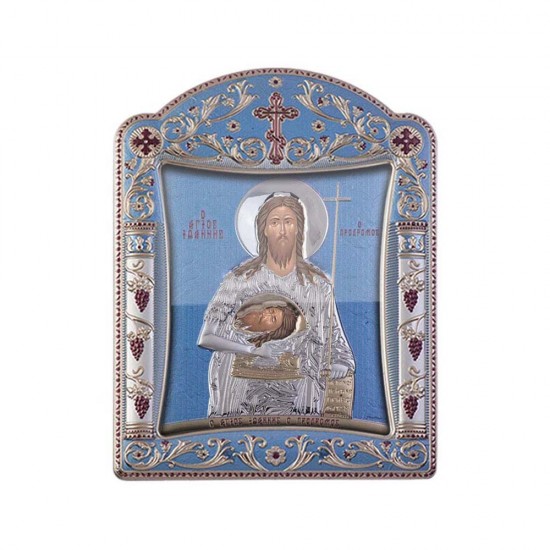 Αγιος Ιωάννης με Κλασικό Κανονικό Στεφάνι και Τζάμι