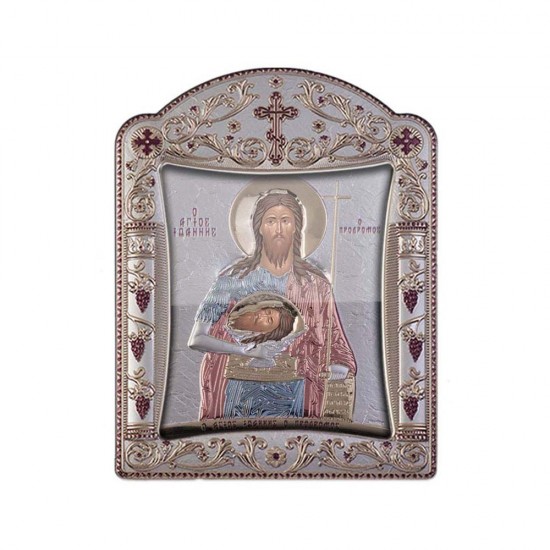 Αγιος Ιωάννης με Κλασικό Κανονικό Στεφάνι και Τζάμι