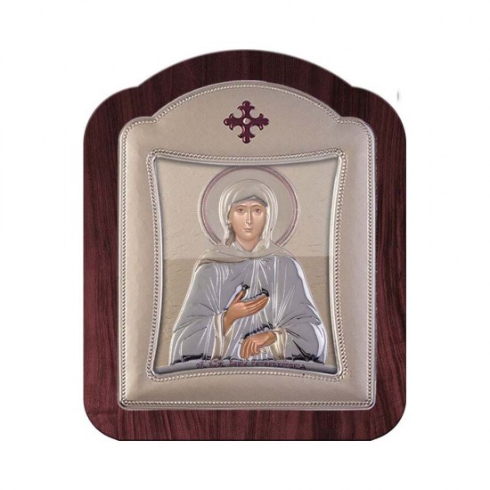 Αγία Ξένια με Μοντέρνο Κανονικό Στεφάνι και Τζάμι