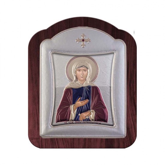 Αγία Ξένια με Μοντέρνο Κανονικό Στεφάνι και Τζάμι