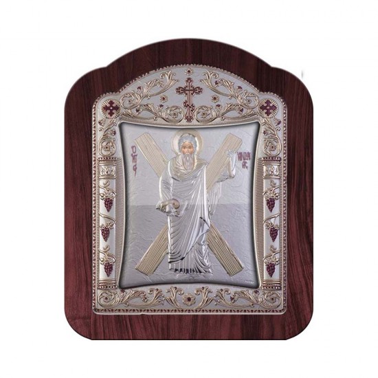 Αγιος Ανδρέας με Κλασικό Κανονικό Στεφάνι και Τζάμι