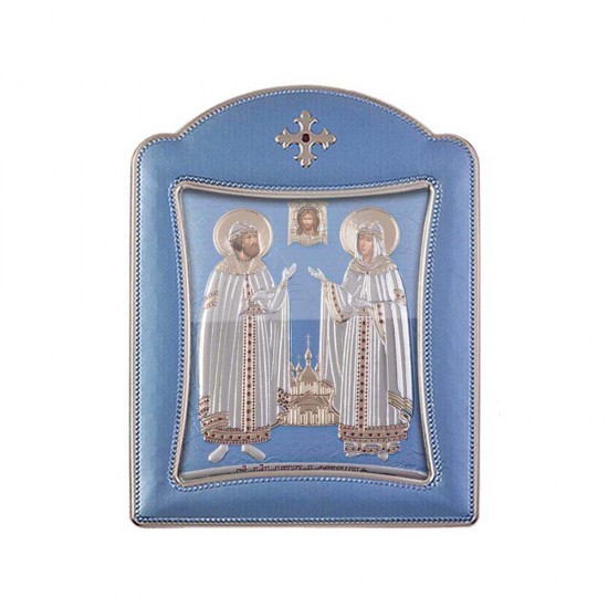 Αγιος Πέτρος και Αγία Ευδοκία με Μοντέρνο Κανονικό Στεφάνι και Τζάμι