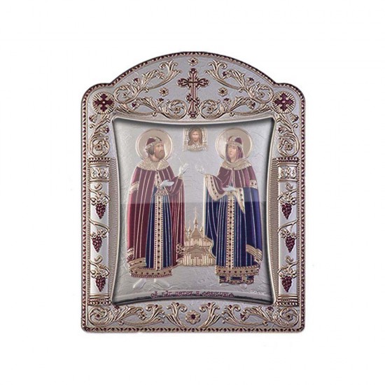 Αγιος Πέτρος και Αγία Ευδοκία με Κλασικό Κανονικό Στεφάνι και Τζάμι