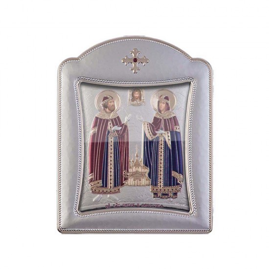 Αγιος Πέτρος και Αγία Ευδοκία με Μοντέρνο Κανονικό Στεφάνι και Τζάμι