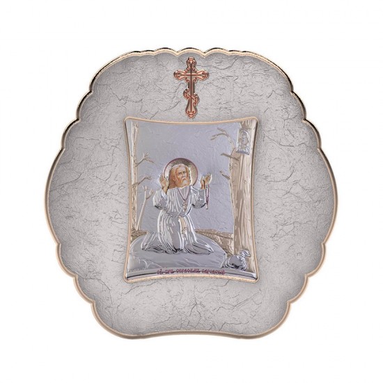 Αγιος Σεραφείμ με Μοντέρνο Στρογγυλό Στεφάνι