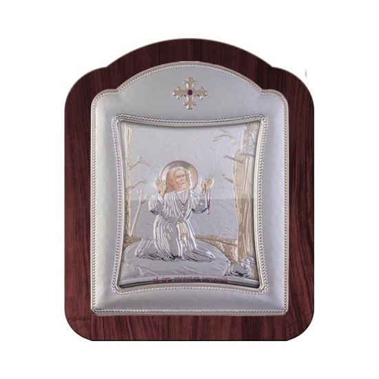 Αγιος Σεραφείμ με Μοντέρνο Κανονικό Στεφάνι και Τζάμι