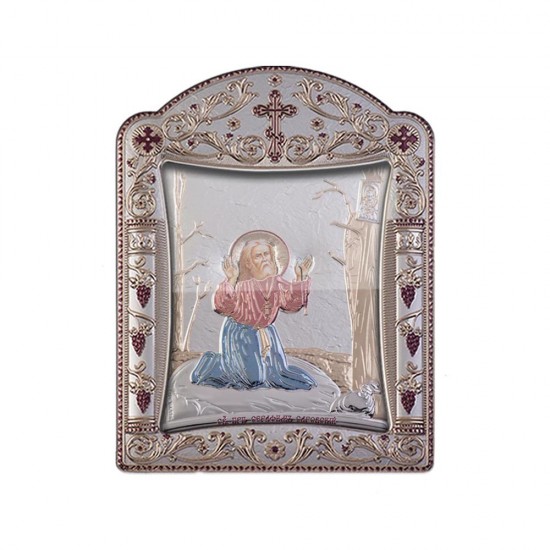 Αγιος Σεραφείμ με Κλασικό Κανονικό Στεφάνι και Τζάμι