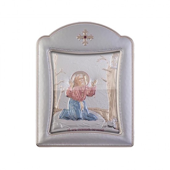 Αγιος Σεραφείμ με Μοντέρνο Κανονικό Στεφάνι και Τζάμι