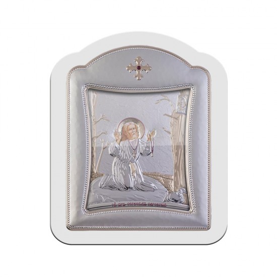 Αγιος Σεραφείμ με Μοντέρνο Κανονικό Στεφάνι και Τζάμι