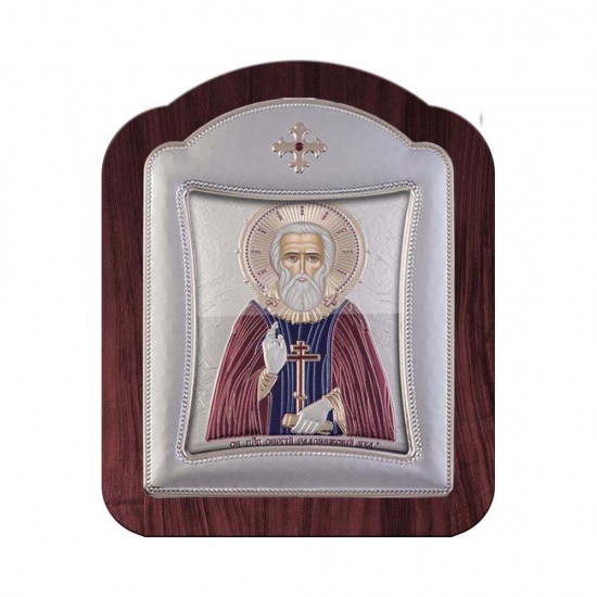 Αγιος Σέργιος με Μοντέρνο Κανονικό Στεφάνι και Τζάμι