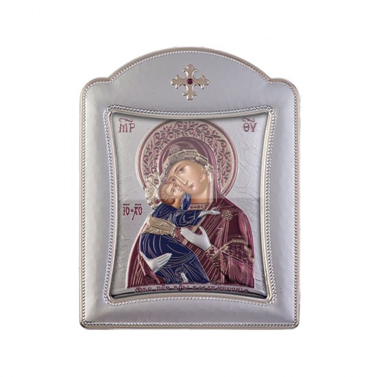 Παναγία Βλαδιμίρκα με Μοντέρνο Κανονικό Στεφάνι και Τζάμι