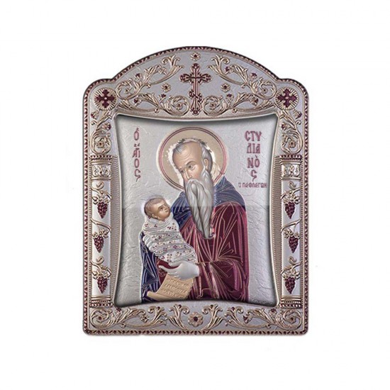 Αγιος Στυλιανός με Κλασικό Κανονικό Στεφάνι και Τζάμι