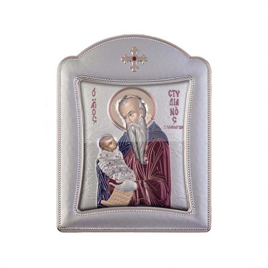 Αγιος Στυλιανός με Μοντέρνο Κανονικό Στεφάνι και Τζάμι