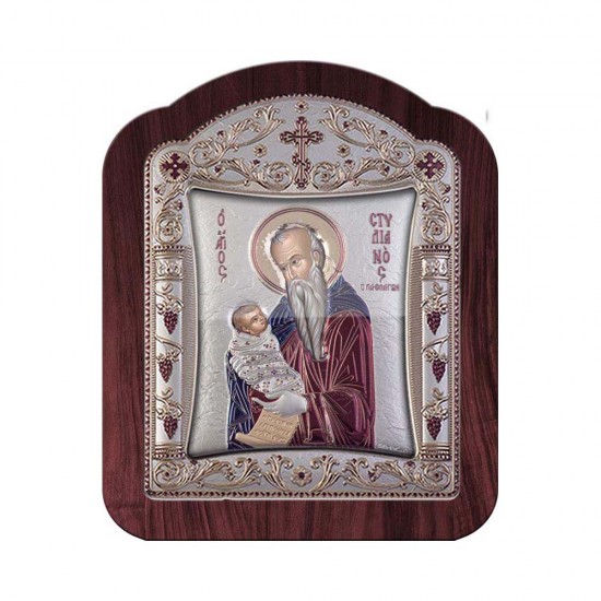 Αγιος Στυλιανός με Κλασικό Κανονικό Στεφάνι και Τζάμι