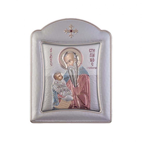 Αγιος Στυλιανός με Μοντέρνο Κανονικό Στεφάνι και Τζάμι