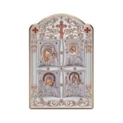 Μητρότητα με Κλασικό Στεφάνι Τετραπλής Εικόνας