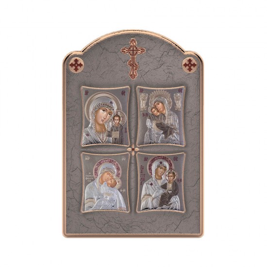 Μητρότητα με Μοντέρνο Στεφάνι Τετραπλής Εικόνας