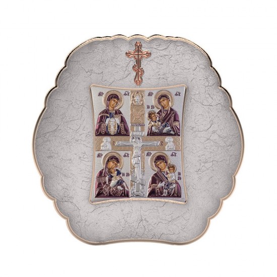 Μητρότητα με Μοντέρνο Στρογγυλό Στεφάνι