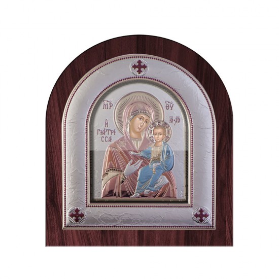 Παναγία Γιάτρισσα με Μοντέρνο Κανονικό Στεφάνι και Τζάμι