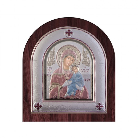 Παναγία Αμόλυντος με Μοντέρνο Κανονικό Στεφάνι και Τζάμι