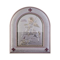 Αγιος Δημήτριος με Μοντέρνο Κανονικό Στεφάνι και Τζάμι