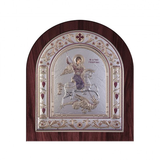 Αγιος Γεώργιος με Κλασικό Κανονικό Στεφάνι