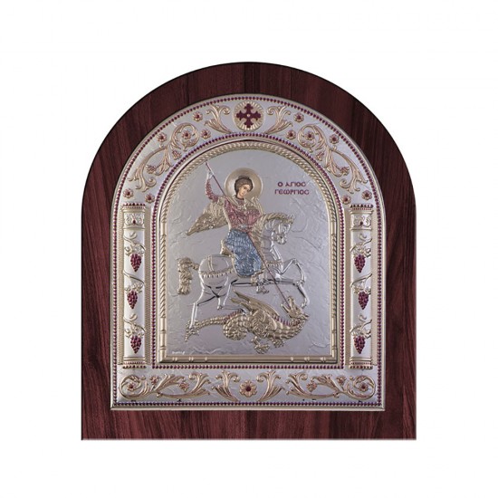 Αγιος Γεώργιος με Κλασικό Κανονικό Στεφάνι