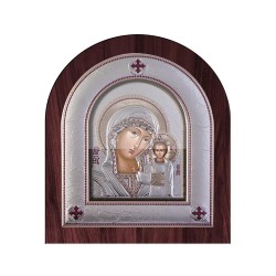 Παναγία Καζάνσκα με Μοντέρνο Κανονικό Στεφάνι και Τζάμι