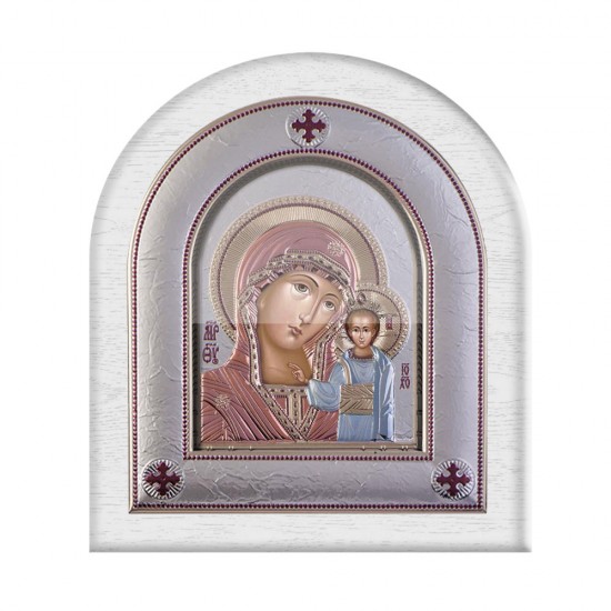 Παναγία Καζάνσκα με Μοντέρνο Κανονικό Στεφάνι και Τζάμι