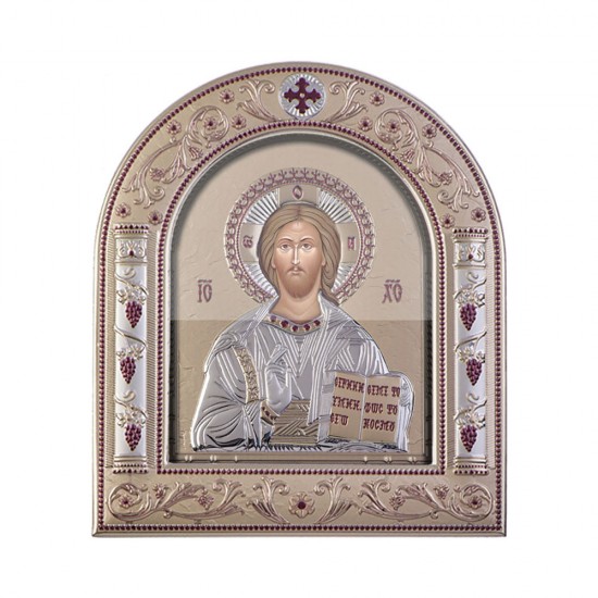 Χριστός με Κλασικό Κανονικό Στεφάνι και Τζάμι