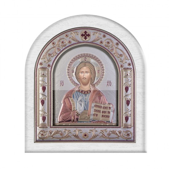 Χριστός με Κλασικό Κανονικό Στεφάνι και Τζάμι