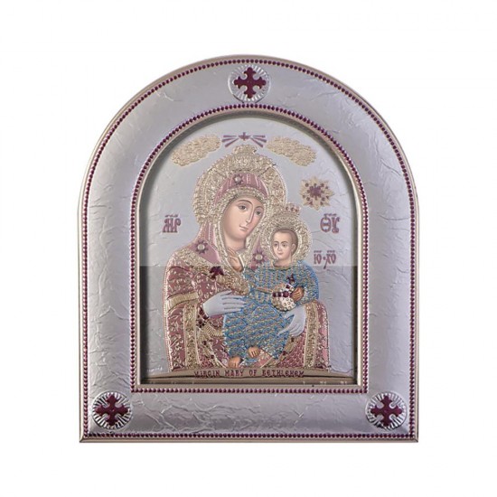 Παναγία Βηθλεέμ με Μοντέρνο Κανονικό Στεφάνι και Τζάμι