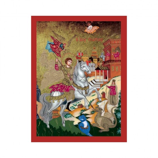 Αγιος Γεώργιος Μεταξοτυπία με Παλαίωση Απλή Σειρά