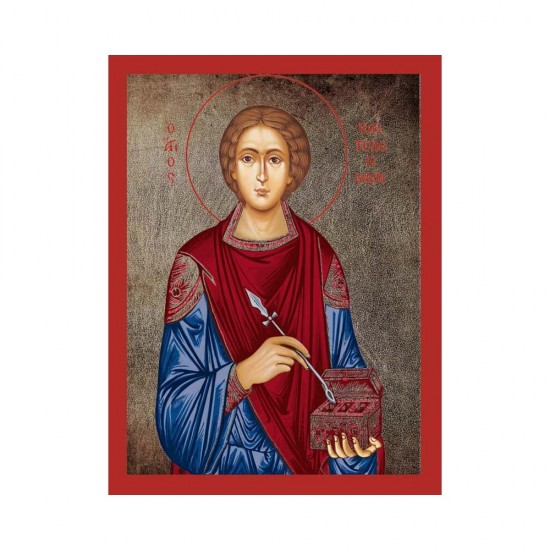 Αγιος Παντελεήμων Μεταξοτυπία με Παλαίωση Απλή Σειρά