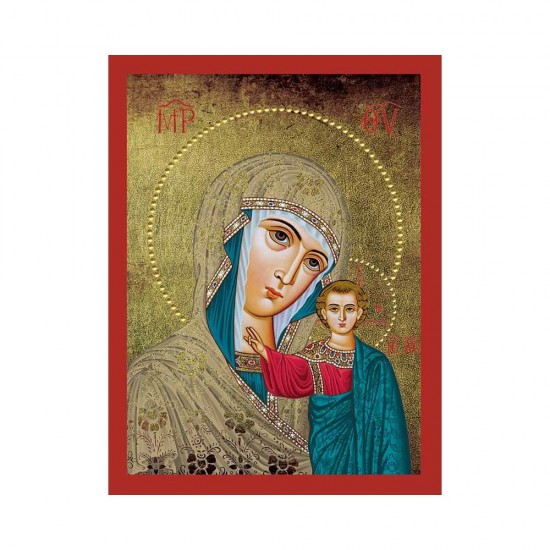 Παναγία Καζάνσκα Μεταξοτυπία με Παλαίωση Απλή Σειρά