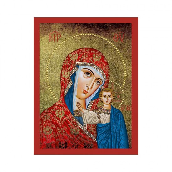 Παναγία Καζάνσκα Μεταξοτυπία με Παλαίωση Απλή Σειρά