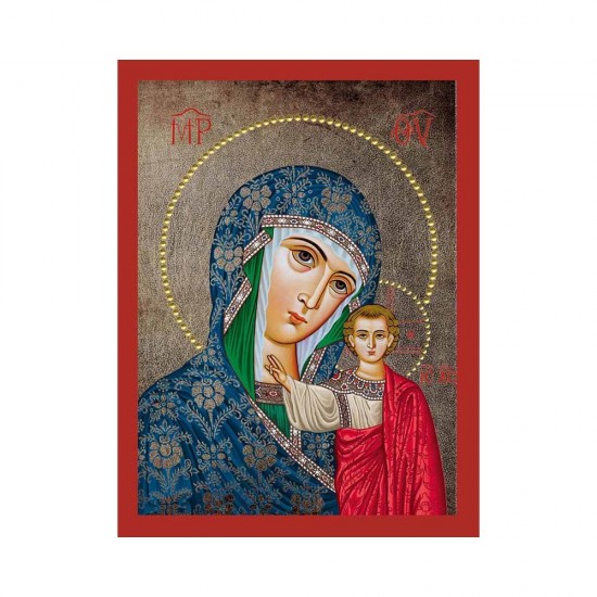 Παναγία Καζάνσκα Μεταξοτυπία με Παλαίωση Απλή Σειρά
