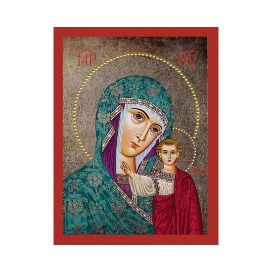 Παναγία Καζάνσκα Μεταξοτυπία με Παλαίωση Απλή Σειρά